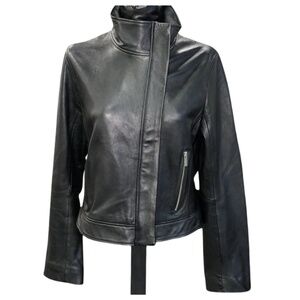 Aritzia Babaton Black Leather Jacket